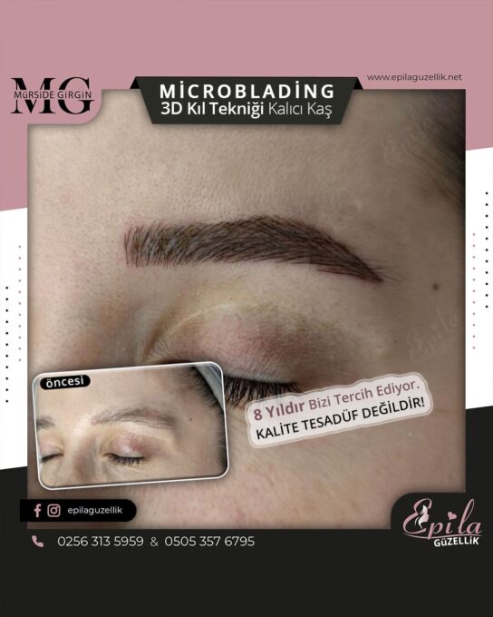 Nazilli - Microblading 3D Kıl Tekniği Kalıcı Kaş Kontürü