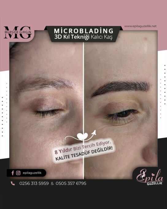 Nazilli - Microblading 3D Kıl Tekniği Kalıcı Kaş Kontürü