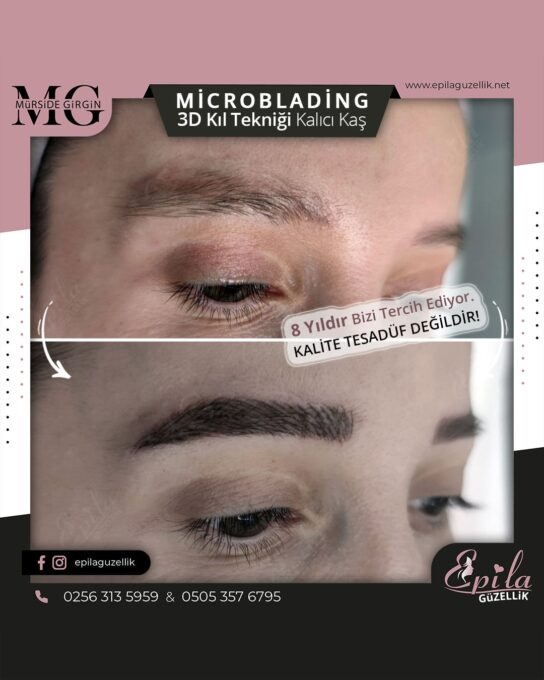 Nazilli - Microblading 3D Kıl Tekniği Kalıcı Kaş Kontürü