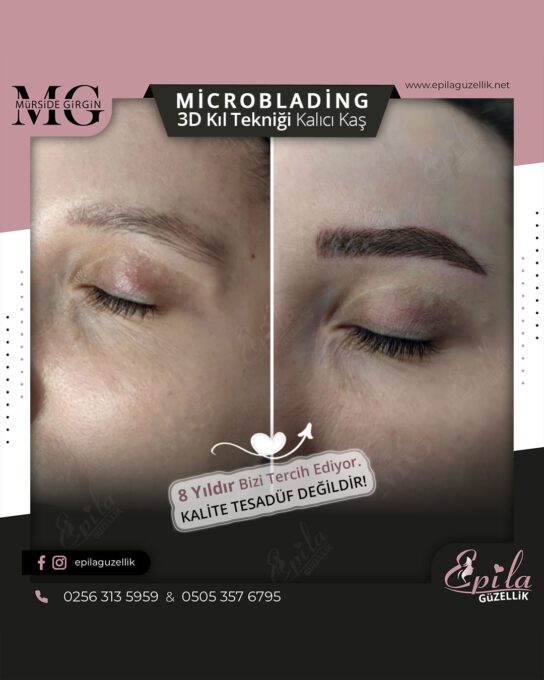 Nazilli - Microblading 3D Kıl Tekniği Kalıcı Kaş Kontürü