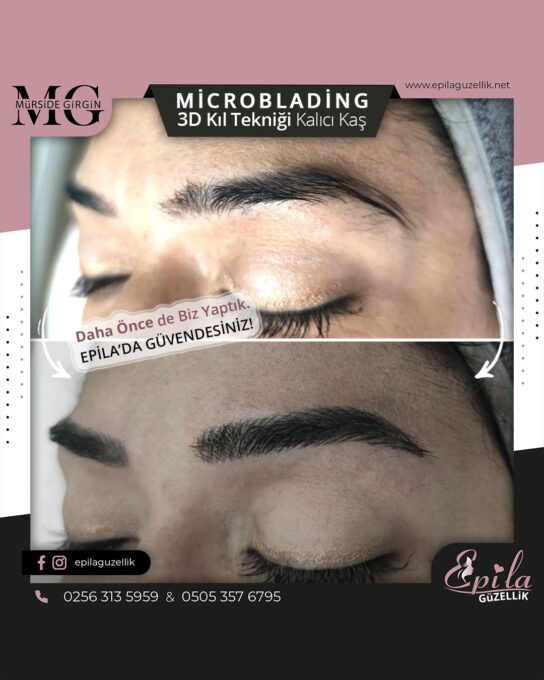 Nazilli - Microblading 3D Kıl Tekniği Kalıcı Kaş Kontürü