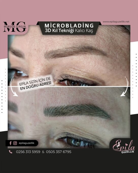 Nazilli - Microblading 3D Kıl Tekniği Kalıcı Kaş Kontürü