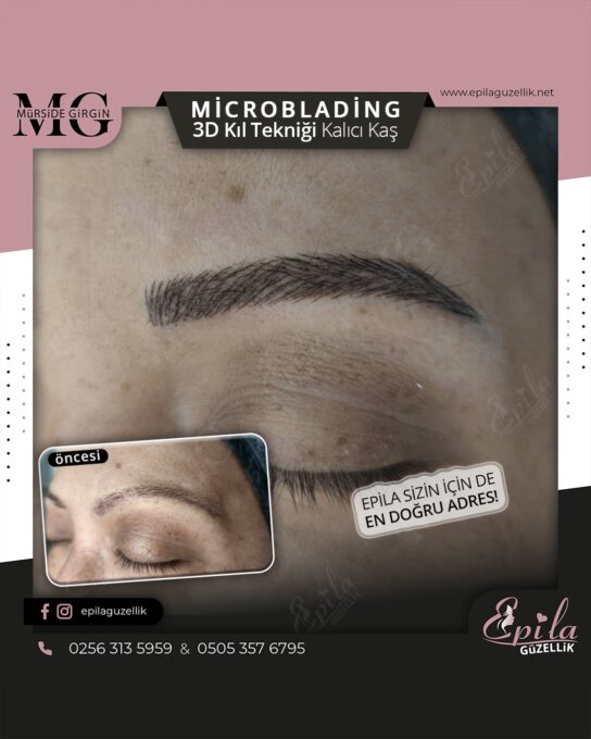 Nazilli - Microblading 3D Kıl Tekniği Kalıcı Kaş Kontürü