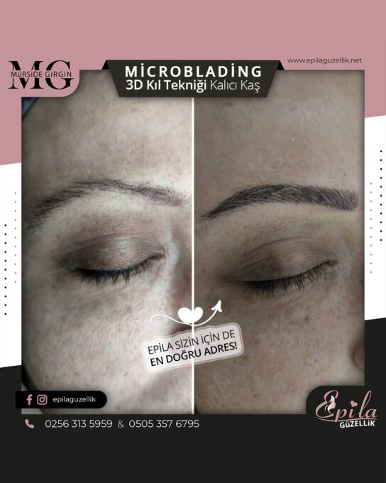 Nazilli - Microblading 3D Kıl Tekniği Kalıcı Kaş Kontürü