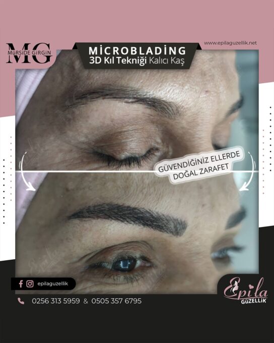 Nazilli - Microblading 3D Kıl Tekniği Kalıcı Kaş Kontürü